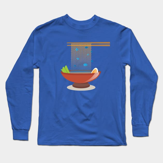 Noodles Sea Long Sleeve T-Shirt by Alessandro Aru